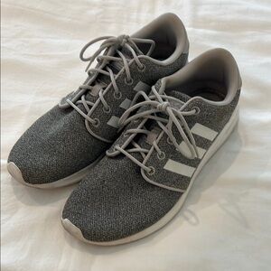 Adidas Gray Knit Athletic Sneakers